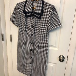 VTG 90’s Blue and White Plaid Dress Size 6P